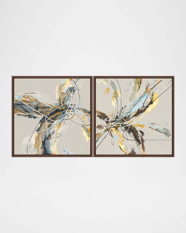 "Dreams of a Chance" Set of 2 Framed Giclees by Bella Lane, 40.75" Square